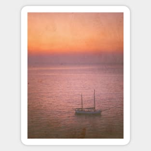 Vintage style Sunset in Italy Sticker